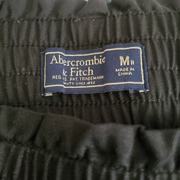 Abercrombie & Fitch Paperbag Waist Joggers Pants Lightweight Black M - Picture 8 of 12